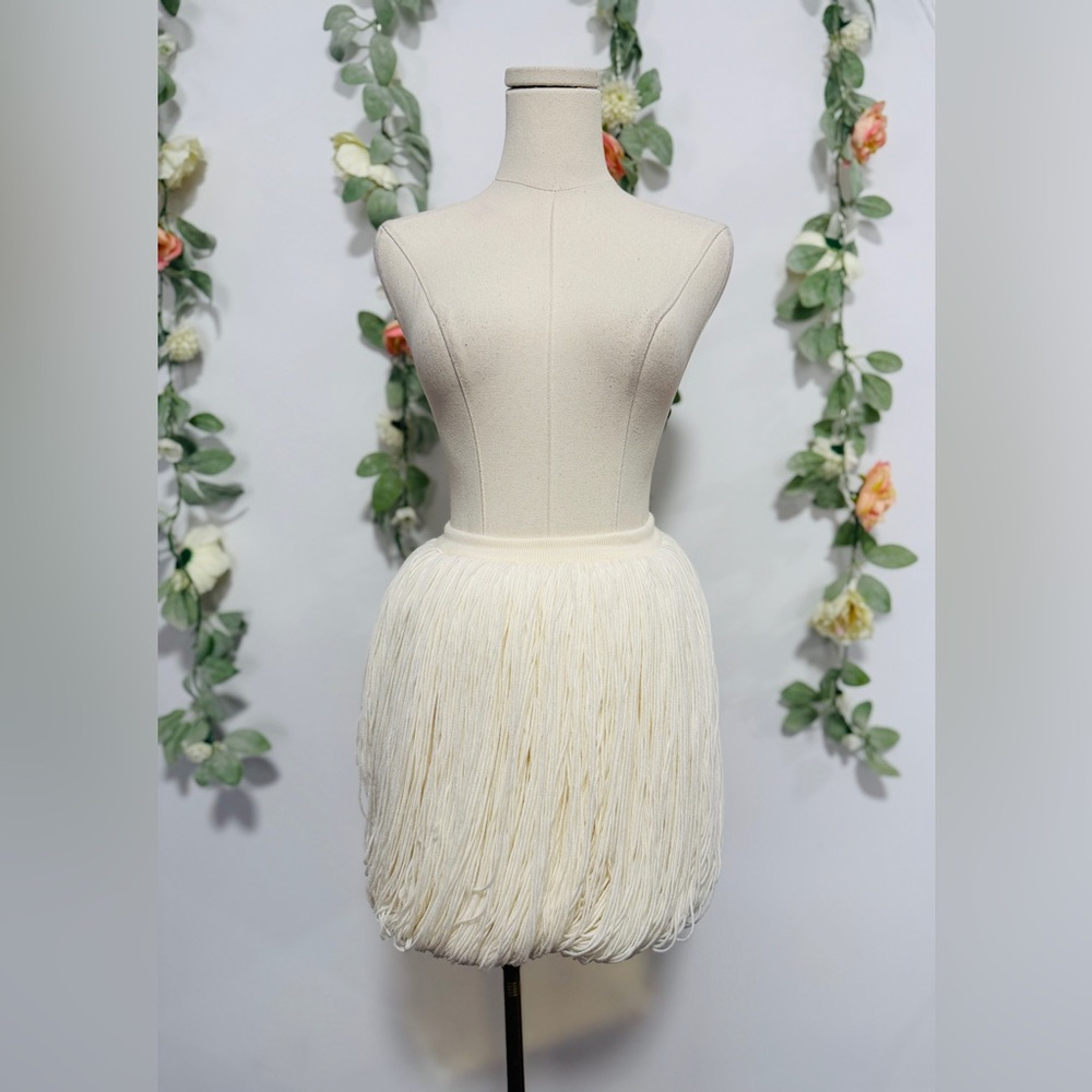 Alaia Fringes Wool Miniskirt - Picture 6 of 12